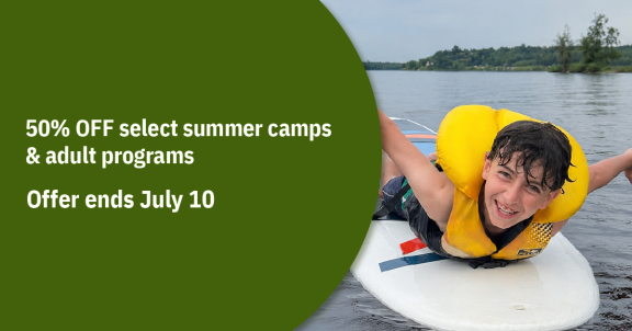 50% OFF select summer camps  & adult programs